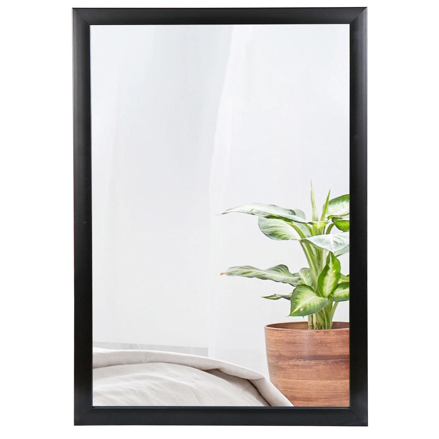 Home Collection 24" x 36" Rectangular Wall Mirror with Black Frame