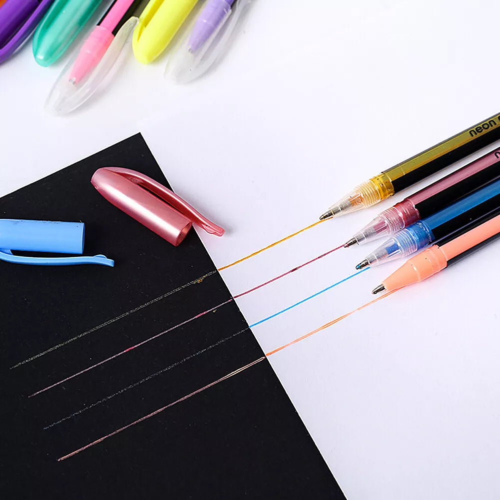48PCS Neon Color Gel Pen Set
