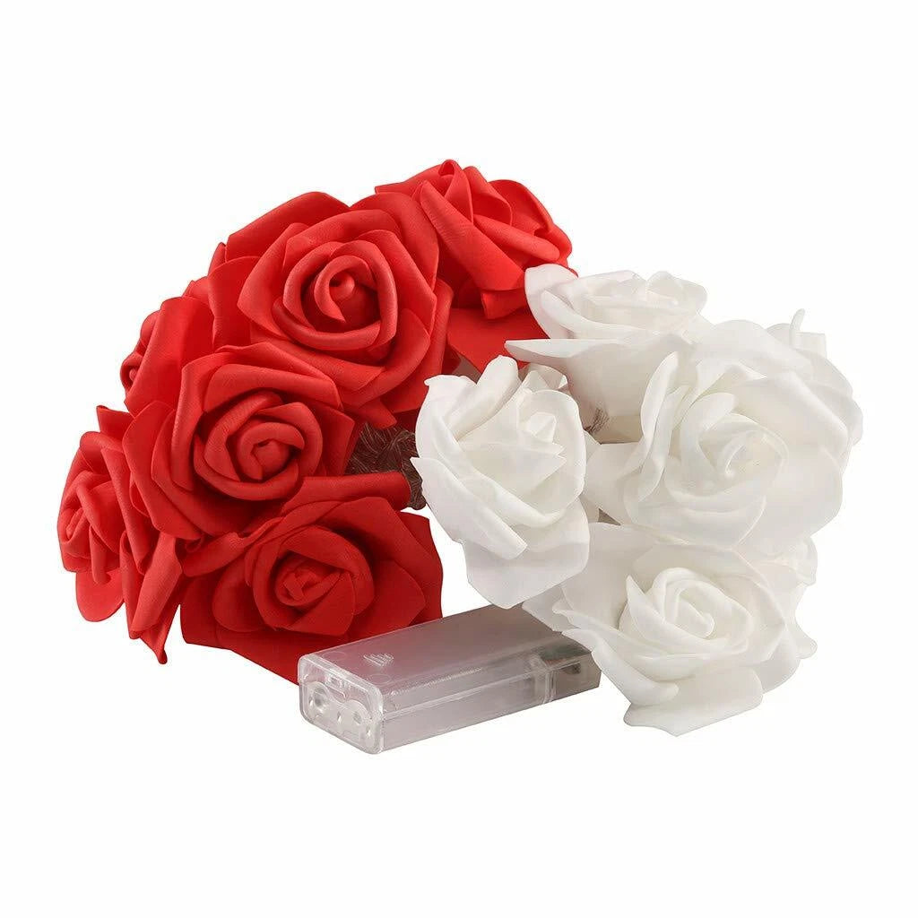 9.84 Ft 20 LED Rose Flower String Lights