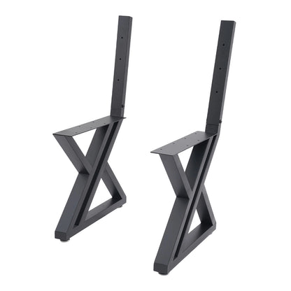 2PCS Z-Shaped Bench Legs with Backrest Bracket