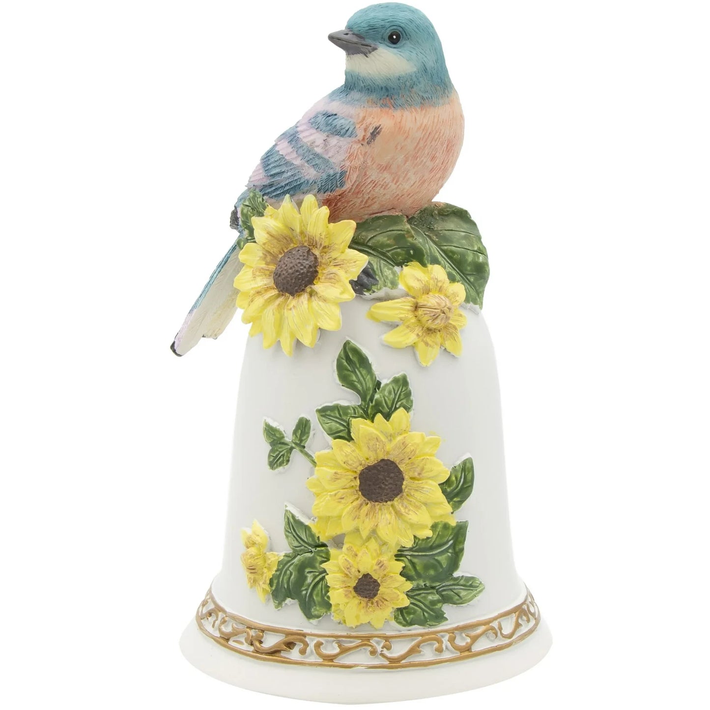 You Are My Sunshine Ceramic Wind-Up Musical Bell with Bluebird