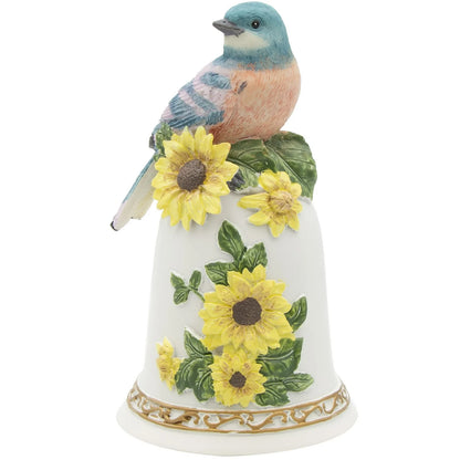 You Are My Sunshine Ceramic Wind-Up Musical Bell with Bluebird
