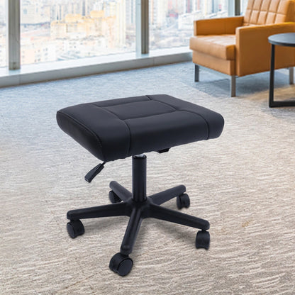 Office Foot Stool with Wheels Height Adjustable Rolling Leg Rest