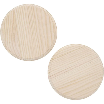 Bright Creations 2-Pack Unfinished Wood Round Plaques