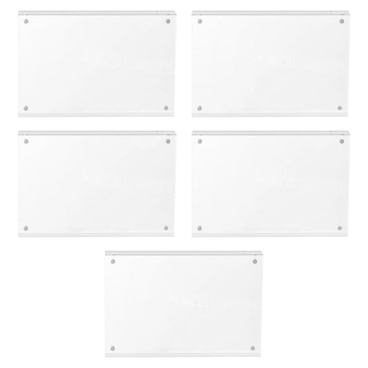 5pcs Clear Acrylic Magnetic Picture Frames