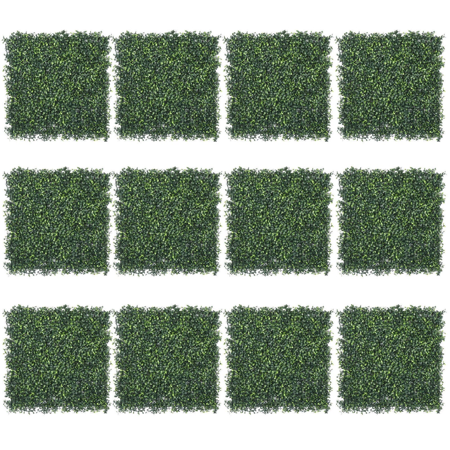 12PCS Artificial Boxwood Hedge Panels