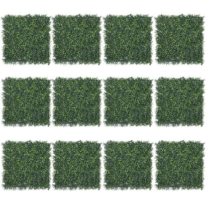 12PCS Artificial Boxwood Hedge Panels
