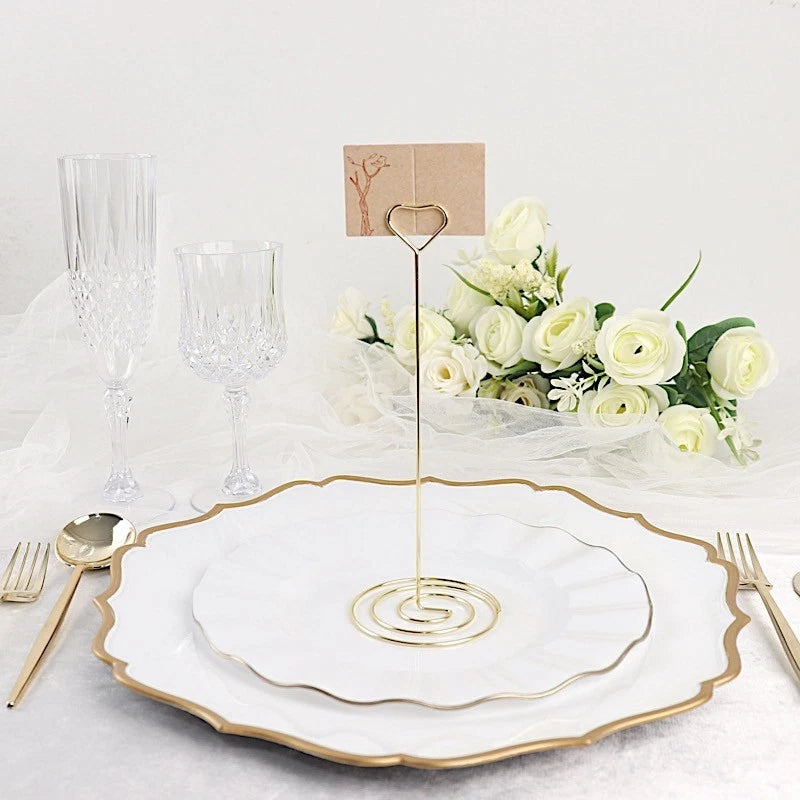 Home Collection 10-Piece Gold Heart-Shaped Sign Holders