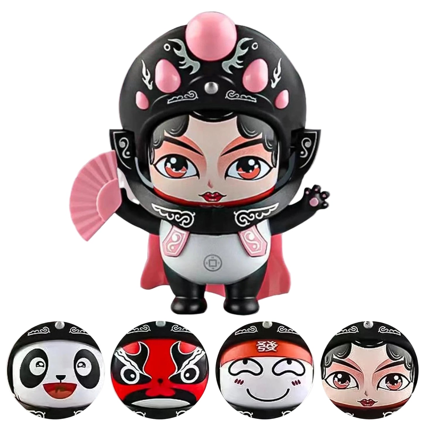Chinese Peking Figurine with 5 Unique Faces