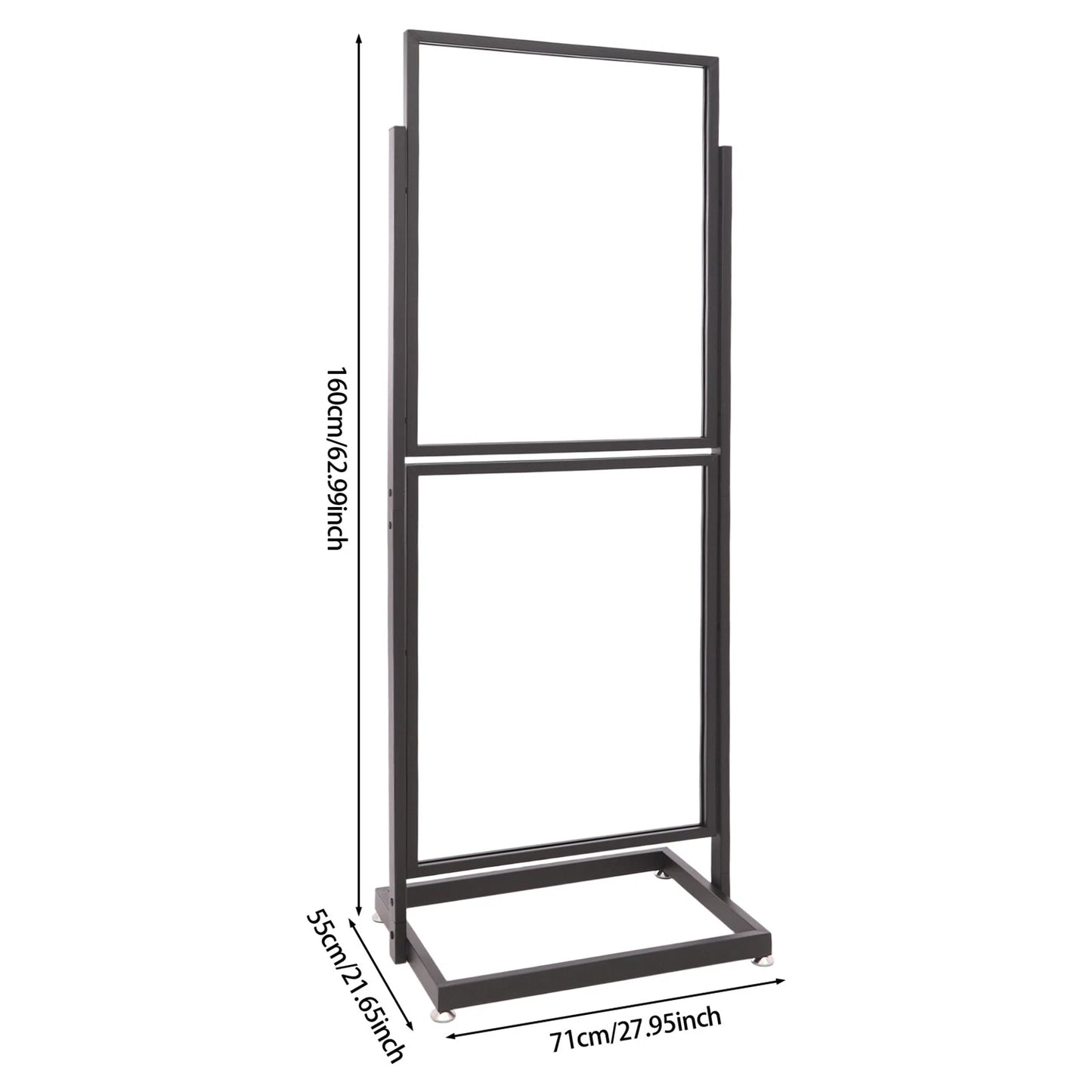 2-Tier Adjustable Floor Poster Stand