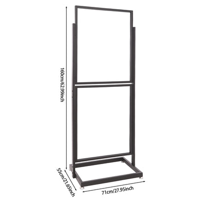 2-Tier Adjustable Floor Poster Stand
