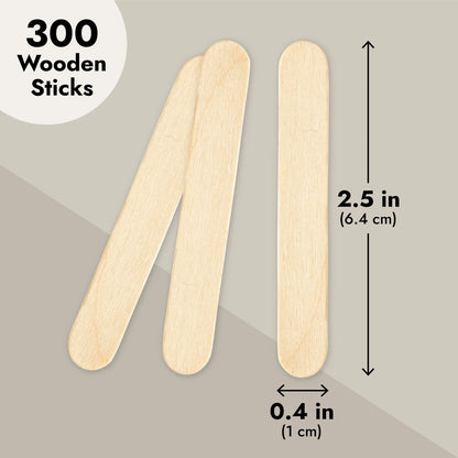 300-Pack Mini Wood Craft Sticks