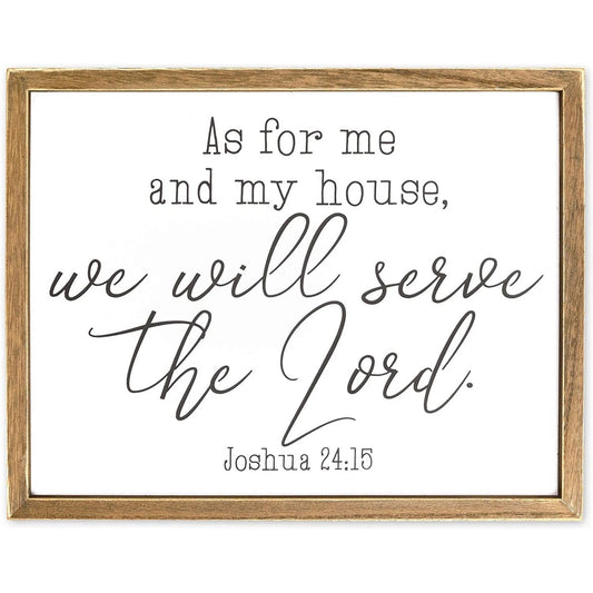 Religious Wall Art, Joshua 24:15 – "As for Me and My House"