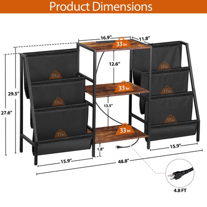 Record Player Stand with Vinyl Storage
