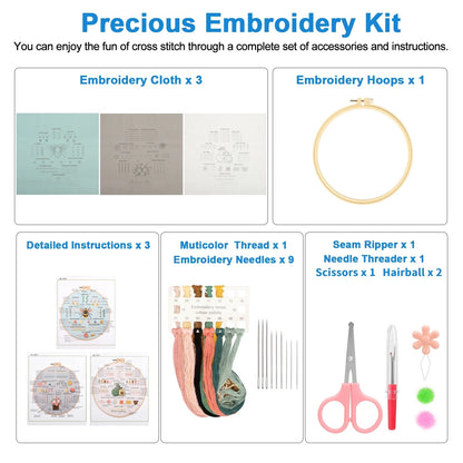3-Piece Embroidery Starter Kit for Beginners
