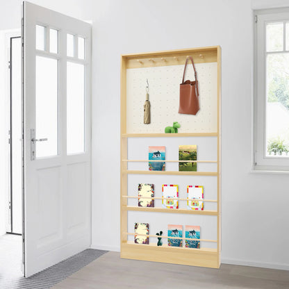 Behind-Door Bookshelf & Pegboard Storage Cabinet
