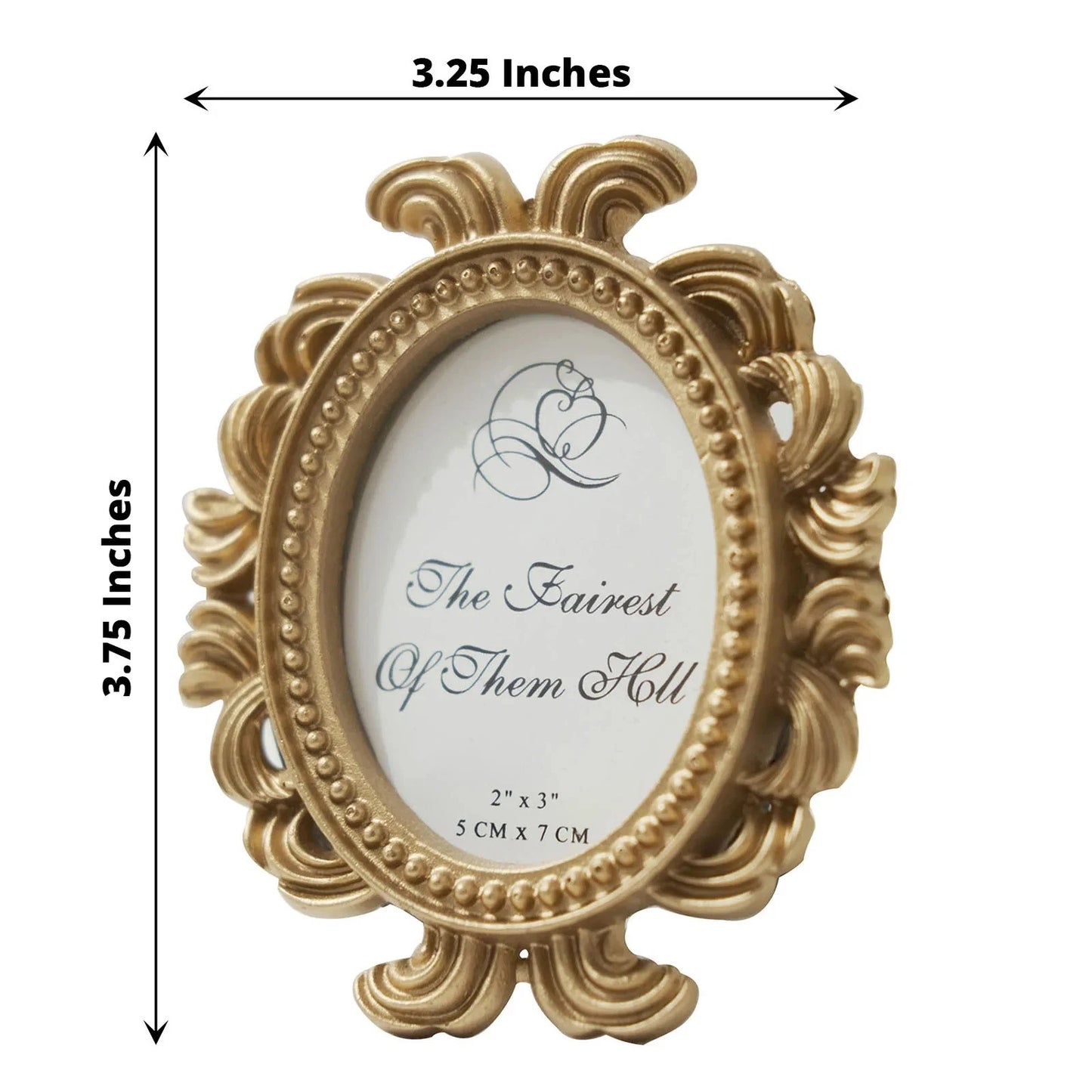 Home Collection Gold 4-Pack Mini 4" Baroque Oval Picture Frames