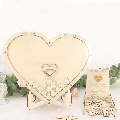 Home Collection Natural Wooden Heart Drop Top Frame 13"