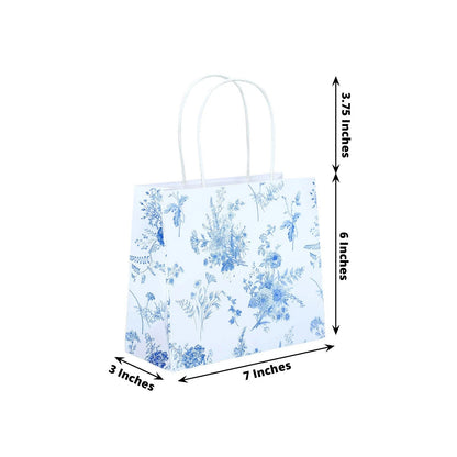 Home Collection Pack of 12 Toile Paper Gift Bags with Handles