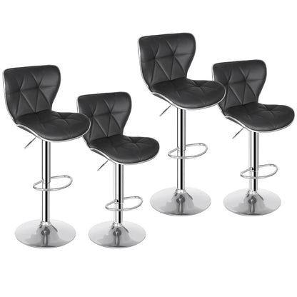 Modern Shell Back Bar Stools – Set of 4
