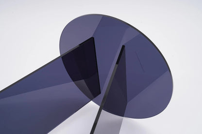 17.71''H Semi-Transparent Black Acrylic Side Table