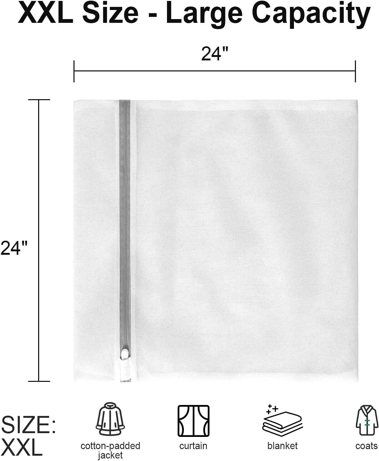 Home Collection 3-Pack 24" Mesh Laundry Bags with Zipper