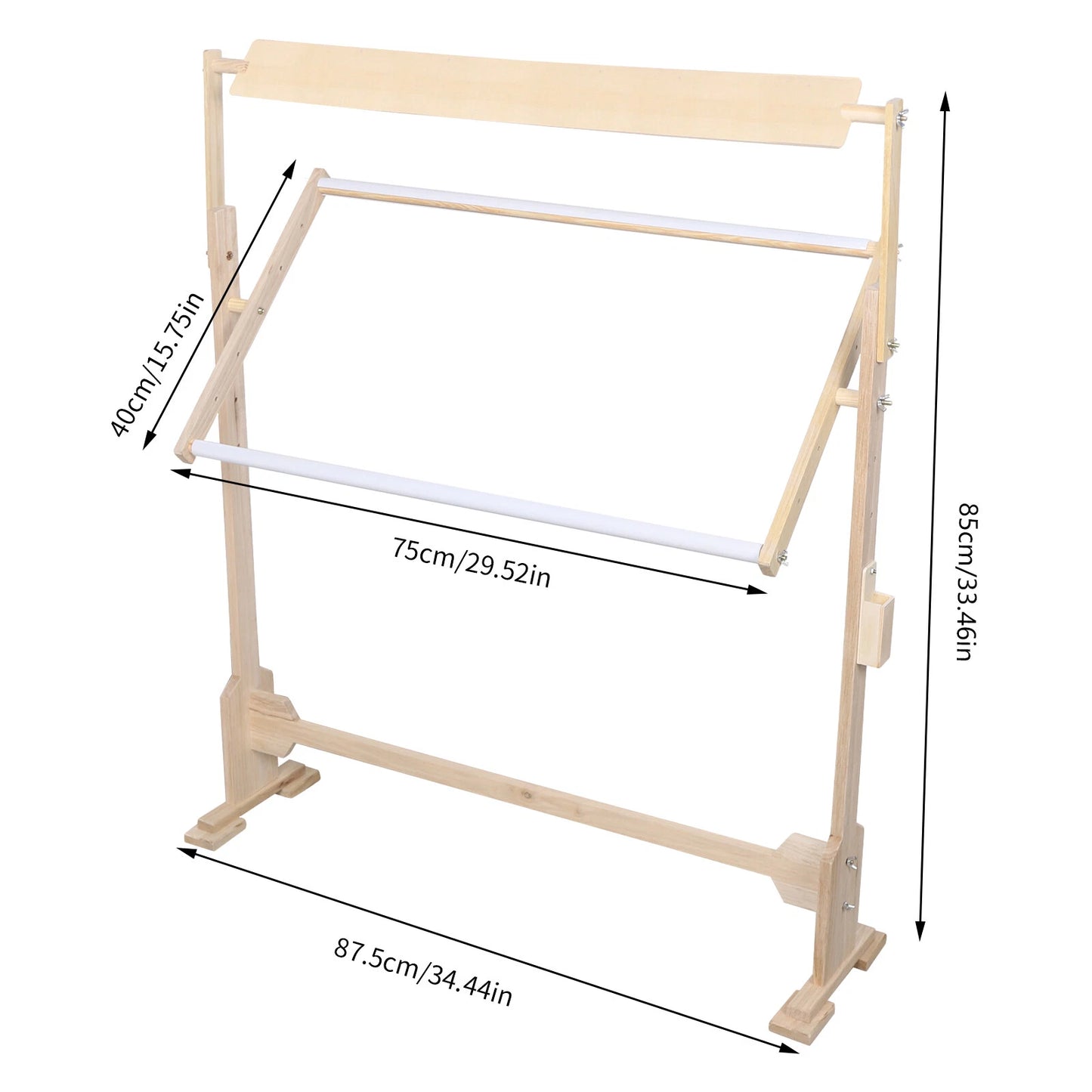 Adjustable Cross Stitch Frame Stand with Hoop and Storage Toolbox
