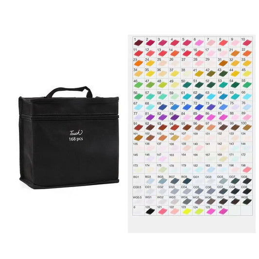 168-Piece Permanent Alcohol-Based Art Marker Set