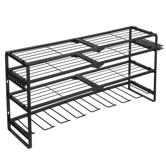 4-Layer Heavy-Duty Metal Power Tool Rack Organizer