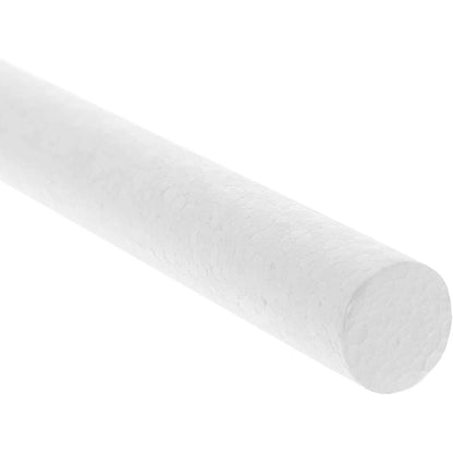 15-Pack White Foam Cylinders for DIY Crafts and Art Projects