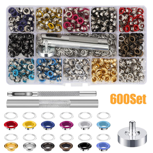 600 Set 3/16" Grommet and Washer Kit with Hole Punch