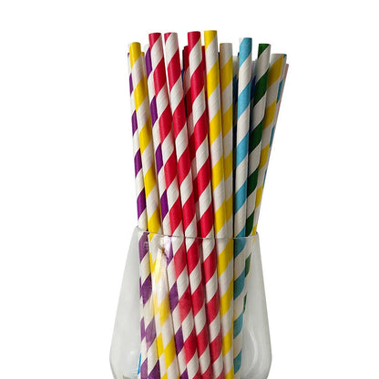 100-Count Paper Straws – Eco-Friendly & Durable