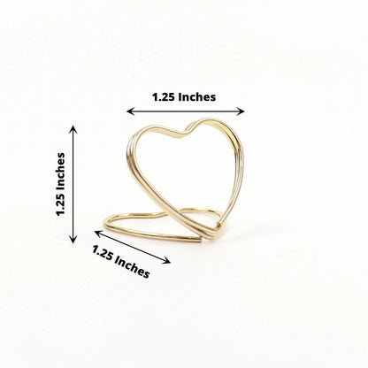 Home Collection Gold 10-Pack Double Heart Metal Sign Holders