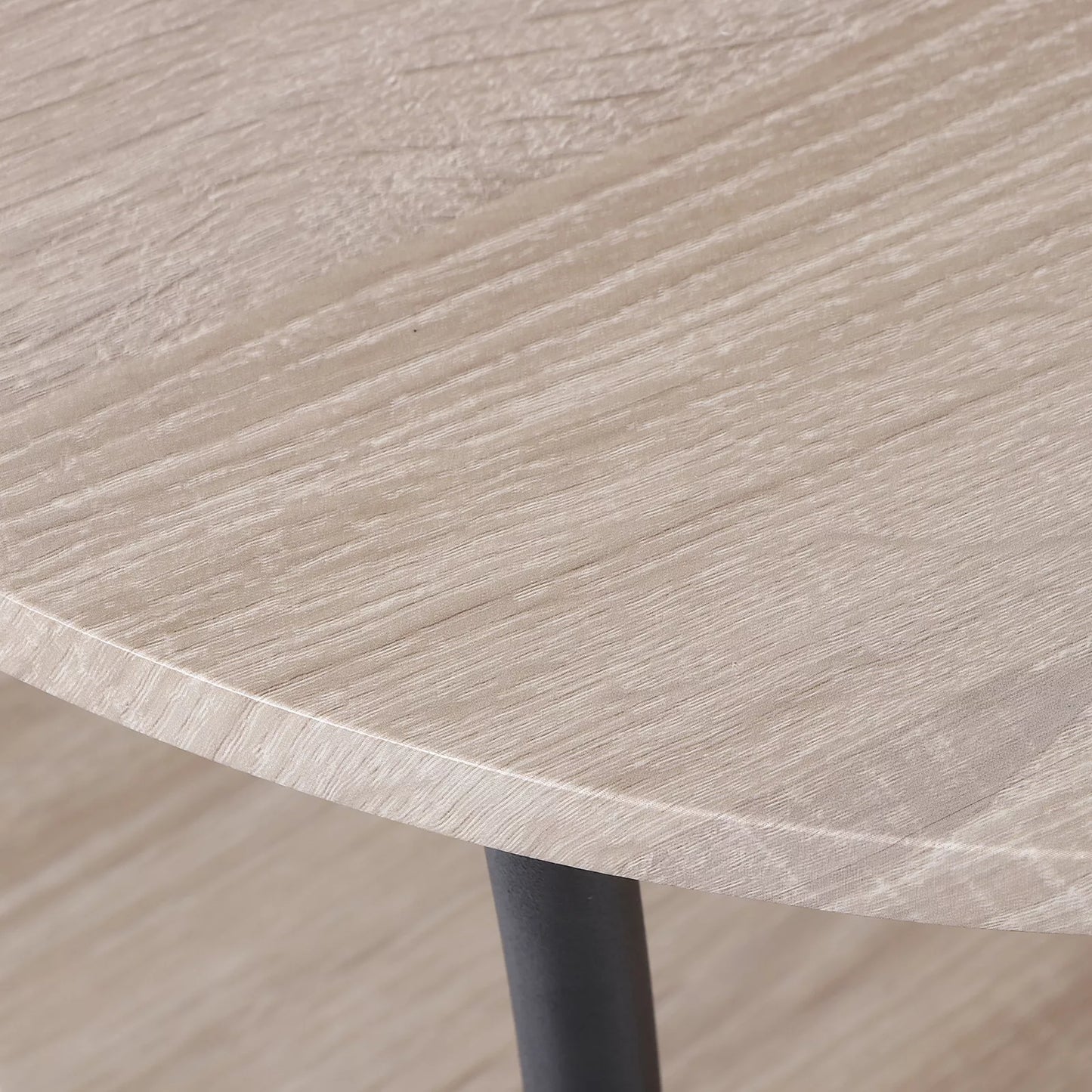 Round End Table with 2 Shelves