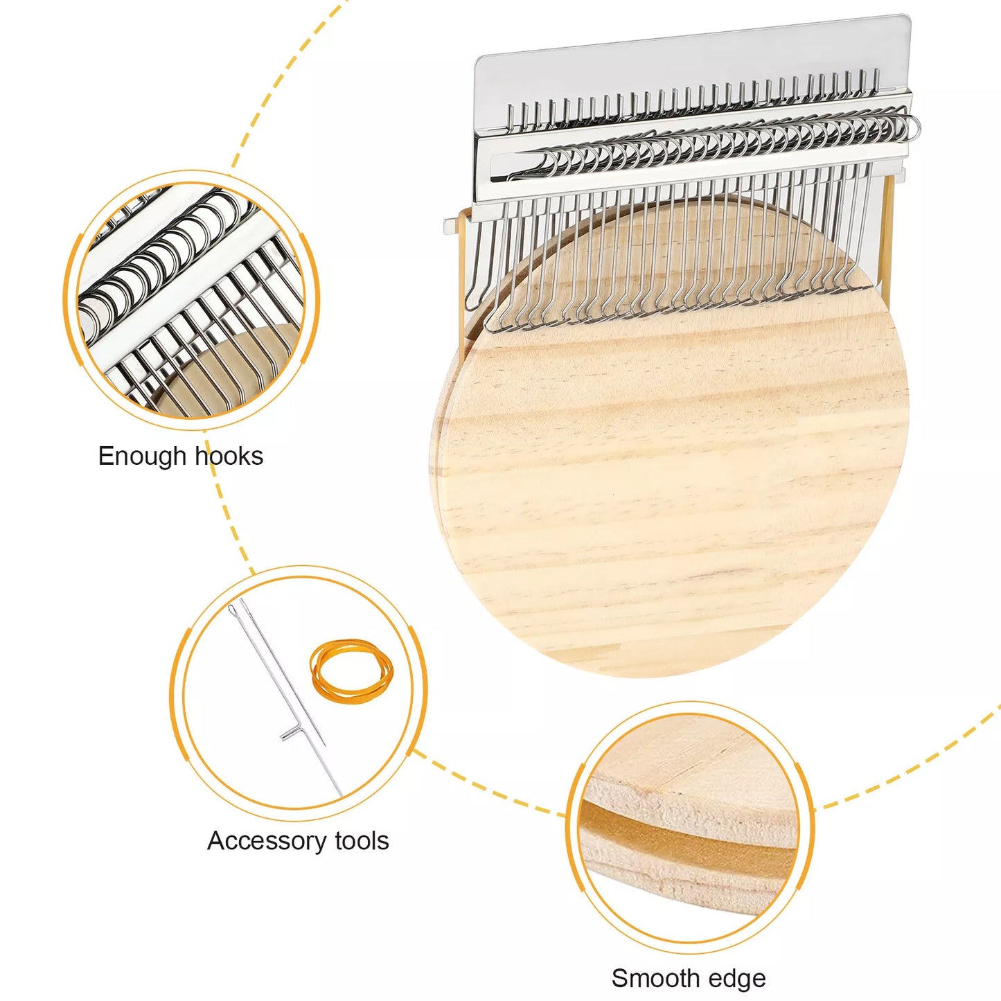 28-Hook Darning Loom Speedweve-Style Knitting Tool Kit