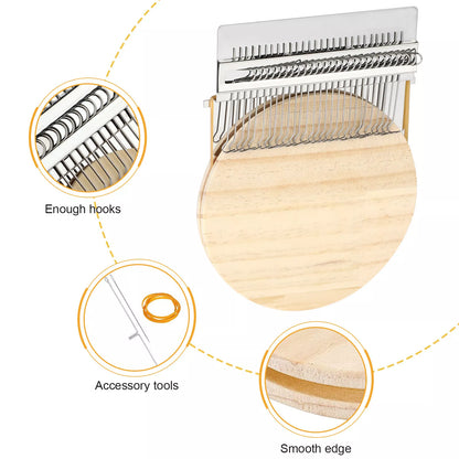 28-Hook Darning Loom Speedweve-Style Knitting Tool Kit
