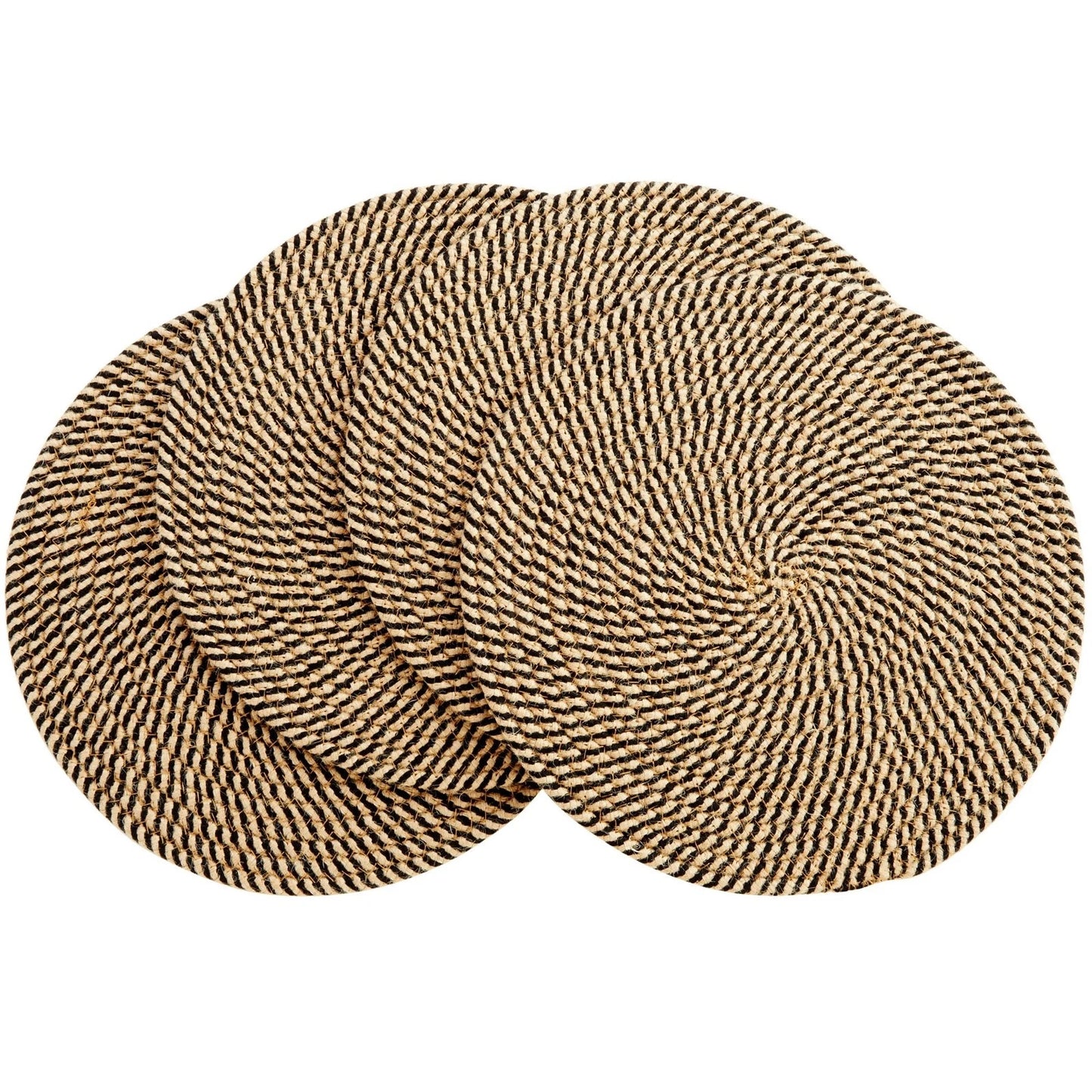 Set of 4 Round Jute Placemats