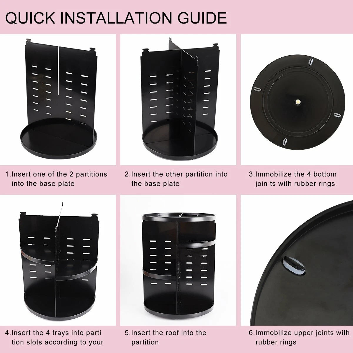 360° Rotating Makeup Organizer