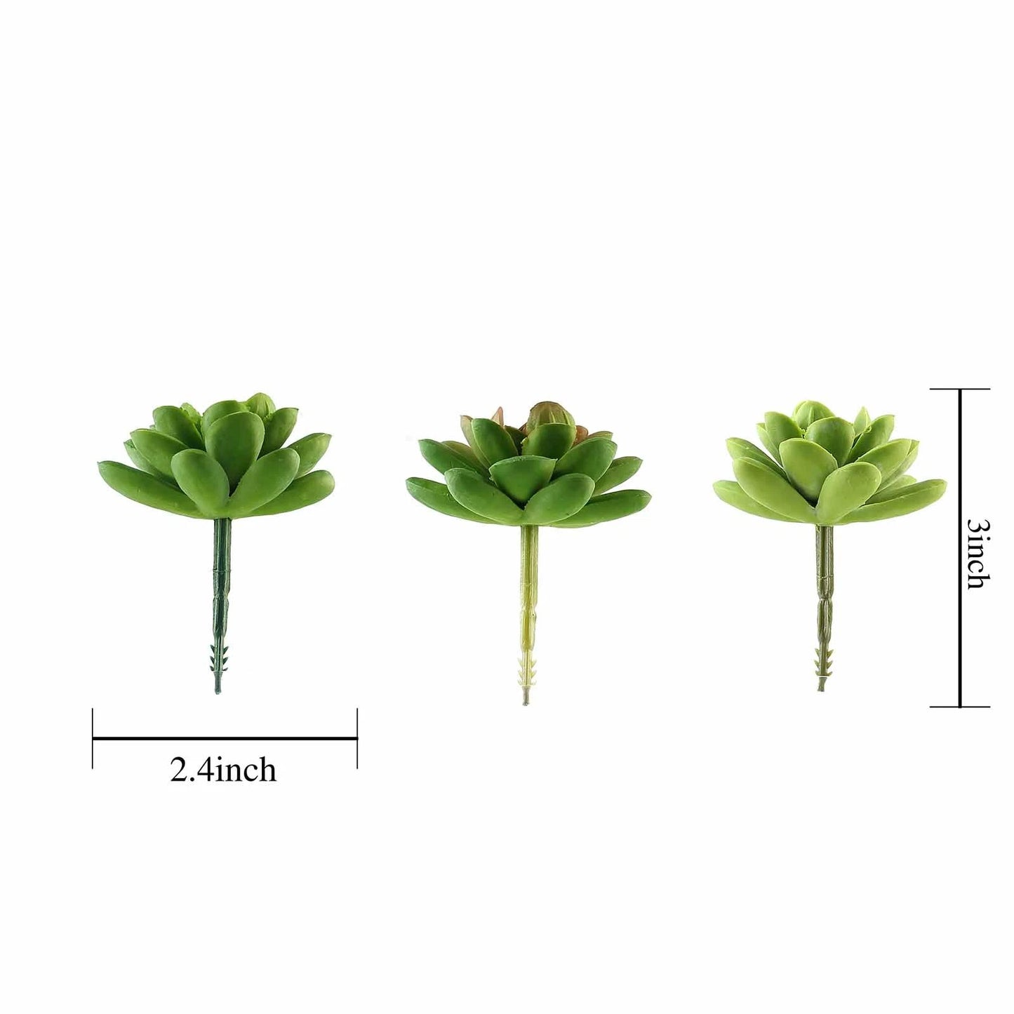 Home Collection 3PCS 3" Green Faux Succulent Sprays