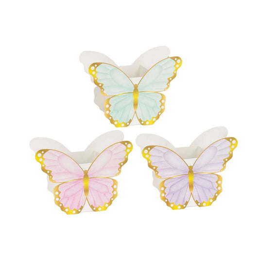 12 Paper Butterfly Party Favor Boxes