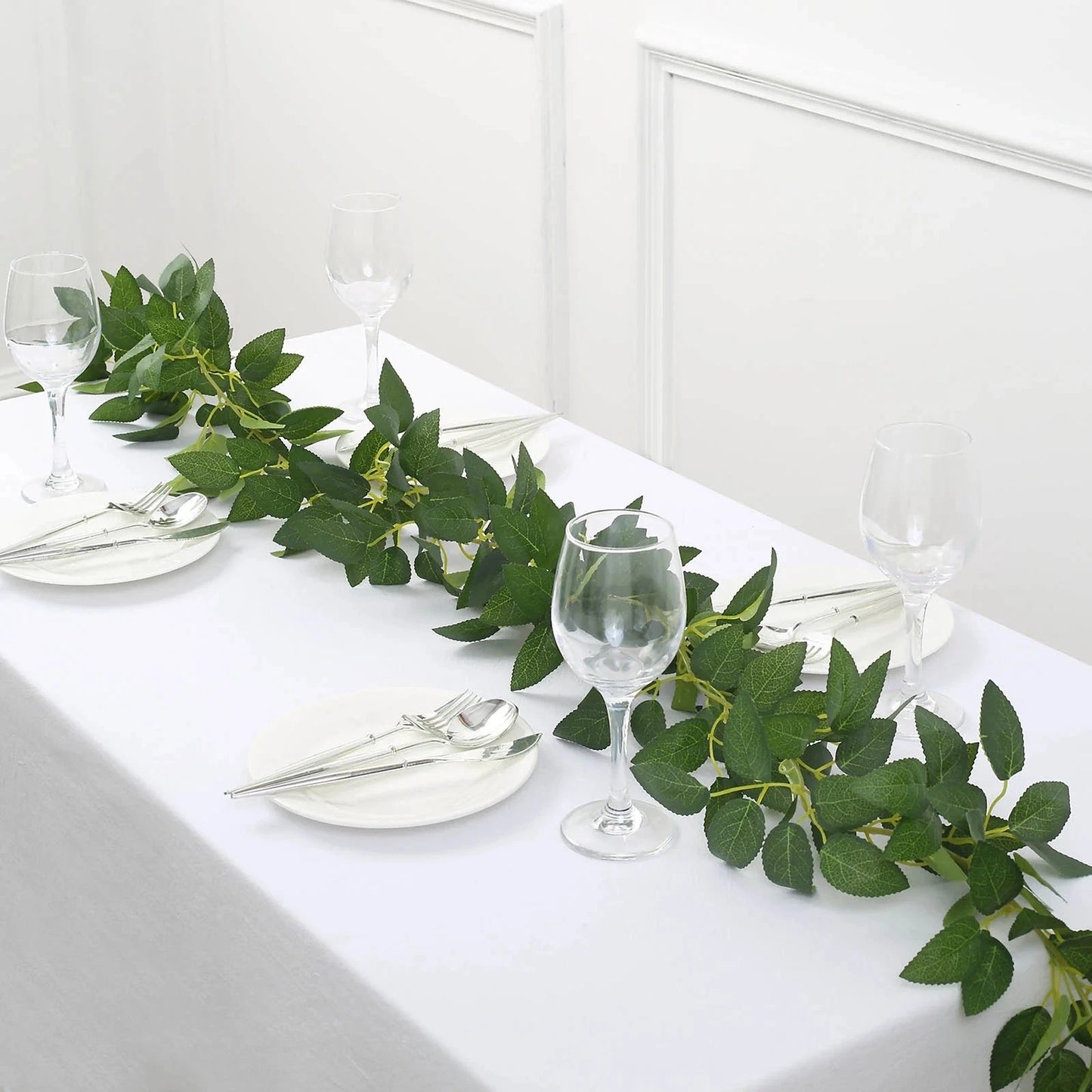 Home Collection 6FT Artificial Green Silk Rose Leaves Garland