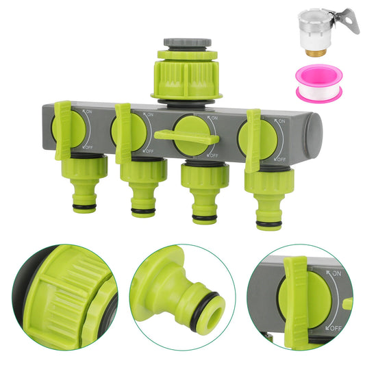 4-Way 1/2", 3/4", 1" Hose Splitter