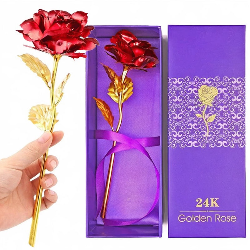 Real Dipped 24K Gold Rose – Artificial Rose Flower with Gift Box