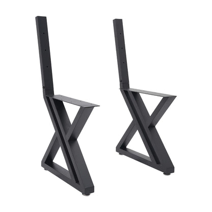 2PCS Z-Shaped Bench Legs with Backrest Bracket