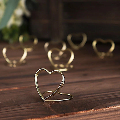 Home Collection Gold 10-Pack Double Heart Metal Sign Holders