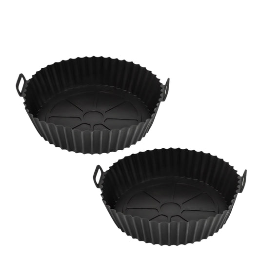 2 Pcs Air Fryer Silicone Pot Basket Liners