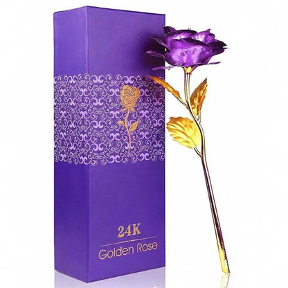 Real Dipped 24K Gold Rose – Artificial Rose Flower with Gift Box