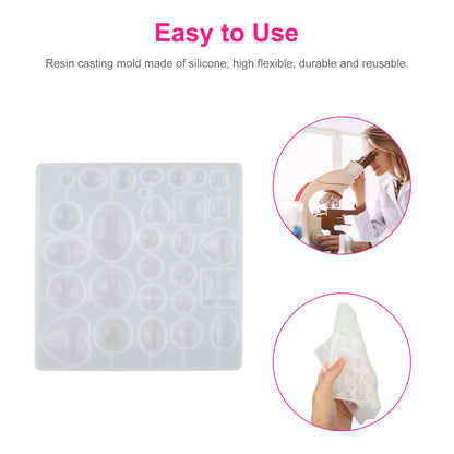35-Piece Resin Casting Silicone Mold Kit