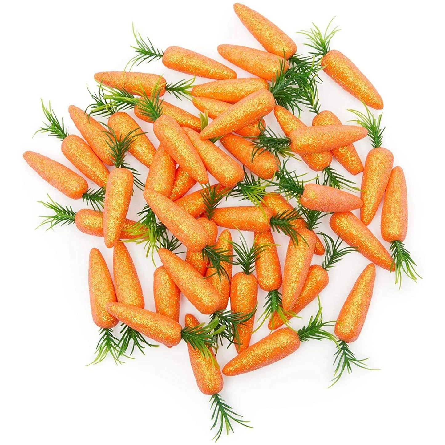 45-Pack Mini Easter Carrot Decorations