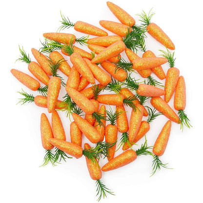 45-Pack Mini Easter Carrot Decorations